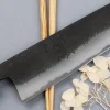 Couteau de chef 18cm japonais artisanal Yuzo Black Nashiji