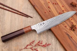 Couteau de chef 20cm japonais artisanal Yuzo Akira Tsuchime VG10