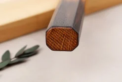 Couteau de chef 20cm japonais artisanal Wusaki Yaketa VG10 damas chêne brûlé