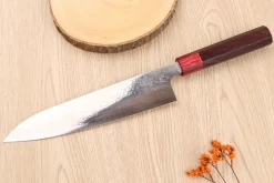 Couteau de chef 21cm japonais artisanal Takeshi Saji VG10 Rainbow