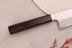 Couteau de chef 20cm japonais artisanal Nigara Hamono Tsuchime VG10 damas