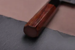 Couteau de chef 21cm japonais artisanal Hinoura Tsukasa River Jump manche bois de fer