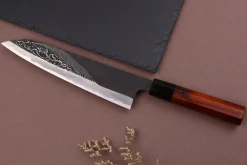 Couteau de chef 21cm japonais artisanal Hinoura Tsukasa River Jump manche bloodwood