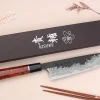 Couteau de chef 21cm japonais artisanal Kisuke Manaka Enn en cognassier avec 2 anneaux SECONDE VIE