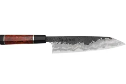 Couteau de chef 21cm japonais artisanal Kisuke Manaka Enn en cognassier avec 2 anneaux SECONDE VIE