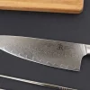 Couteau de chef 21cm Ryda Knives ST650 Damas et manche en olivier