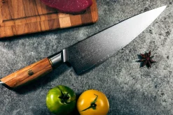 Couteau de chef Fukito Olive Damas 14Cr 21cm