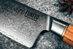 Couteau de chef Fukito Olive Damas 14Cr 21cm