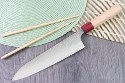 Couteau de chef japonais artisanal Yu Kurosaki Sasame acier cobalt 21cm