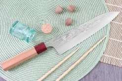 Couteau de chef japonais artisanal Yu Kurosaki Sasame acier cobalt 21cm