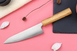 Couteau de chef japonais artisanal Wusaki Migaki G3 18cm