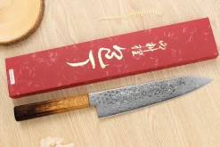 Couteau de chef japonais artisanal Yoshihiro ZAD lame damassée 21cm