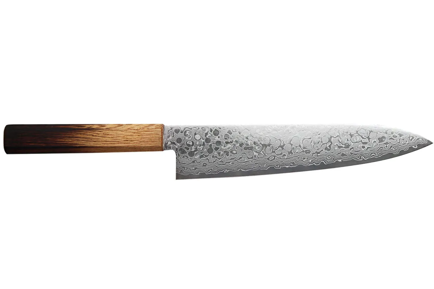 Couteau de chef japonais artisanal Yoshihiro ZAD lame damassée 21cm