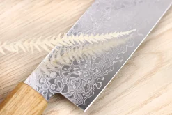 Couteau de chef japonais artisanal Yoshihiro ZAD lame damassée 21cm