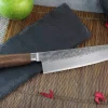 Couteau de chef japonais artisanal Wusaki Nogami BS2 21cm manche en noyer