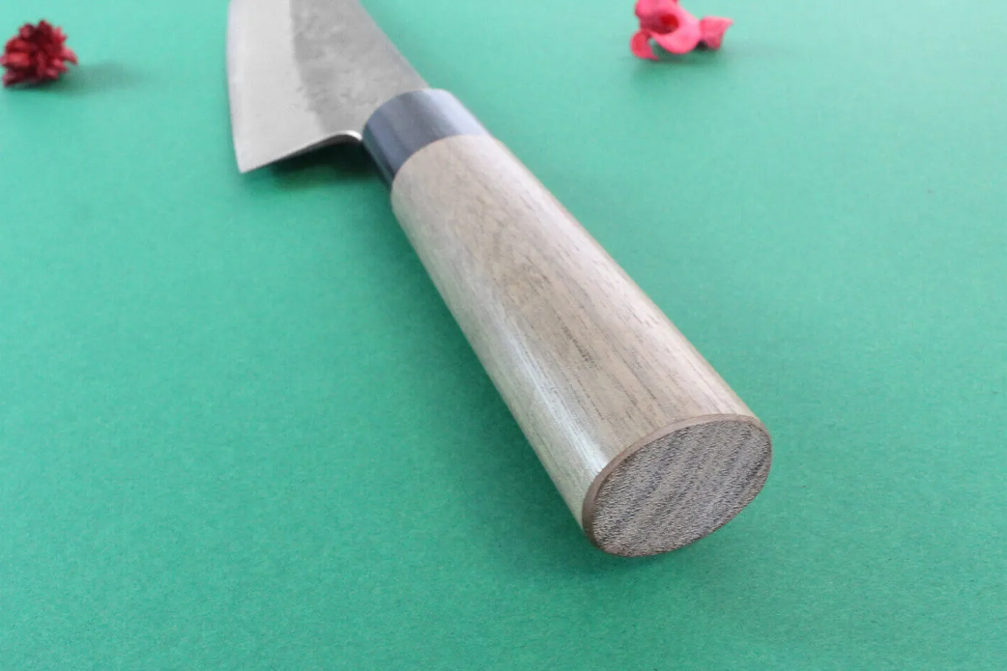 Couteau de chef japonais artisanal Wusaki Nakata BS2 21cm manche en noyer