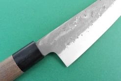 Couteau de chef japonais artisanal Wusaki Nakata BS2 21cm manche en noyer