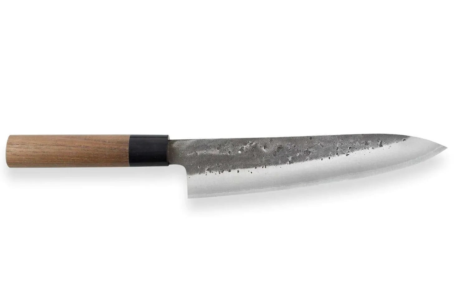 Couteau de chef japonais artisanal Wusaki Nakata BS2 21cm manche en noyer