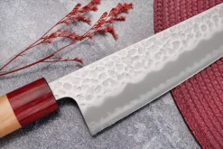Couteau de chef japonais artisanal Tsunehisa Aogami Super martelé 21cm