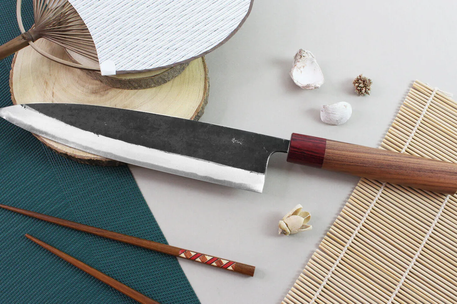 Couteau de chef japonais artisanal Wusaki Yuzo BS2 24cm