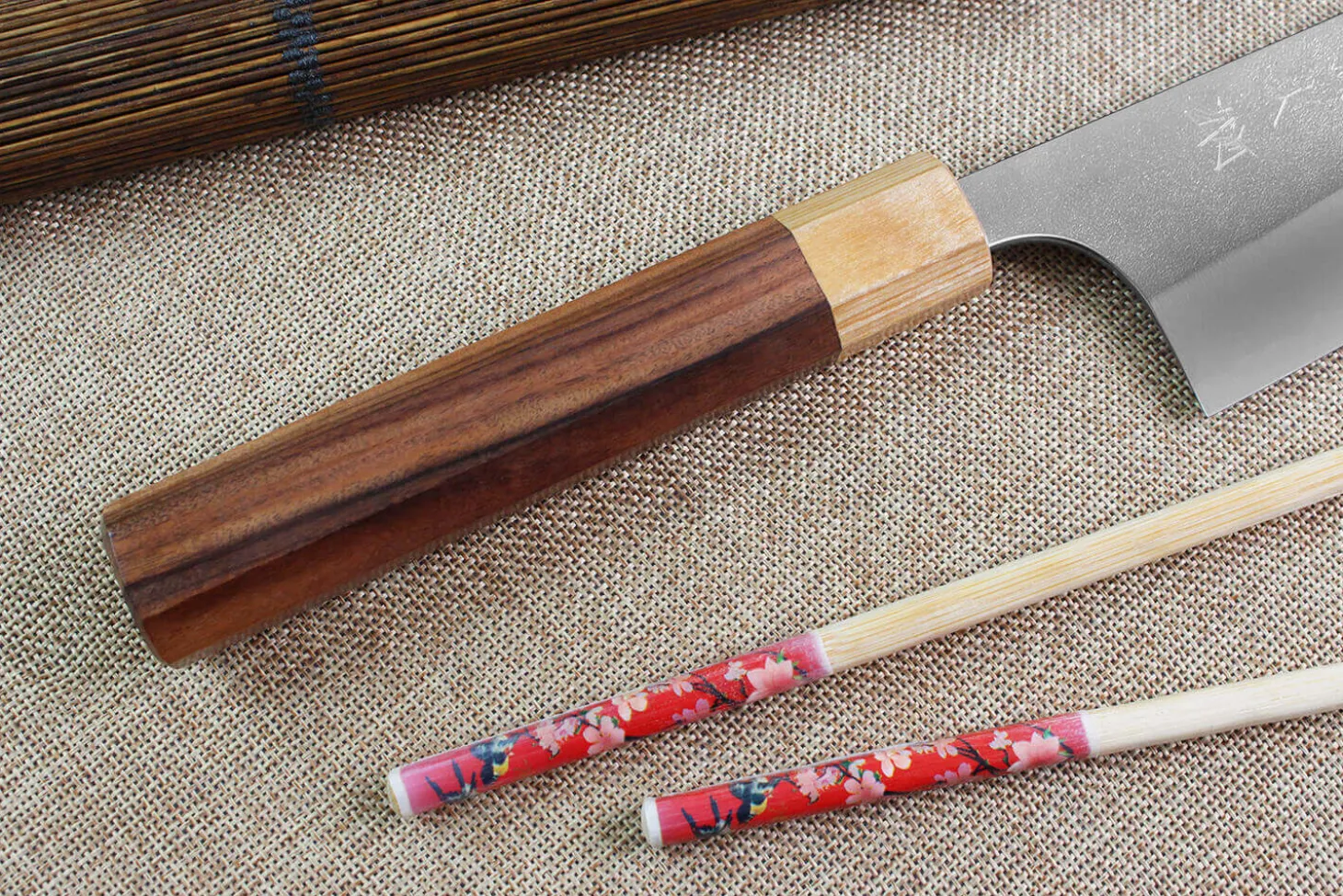 Couteau de chef japonais artisanal Yoshimi Kato AS Nashiji 24cm