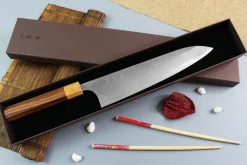 Couteau de chef japonais artisanal Yoshimi Kato AS Nashiji 24cm