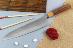 Couteau de chef japonais artisanal Yoshimi Kato AS Nashiji 24cm