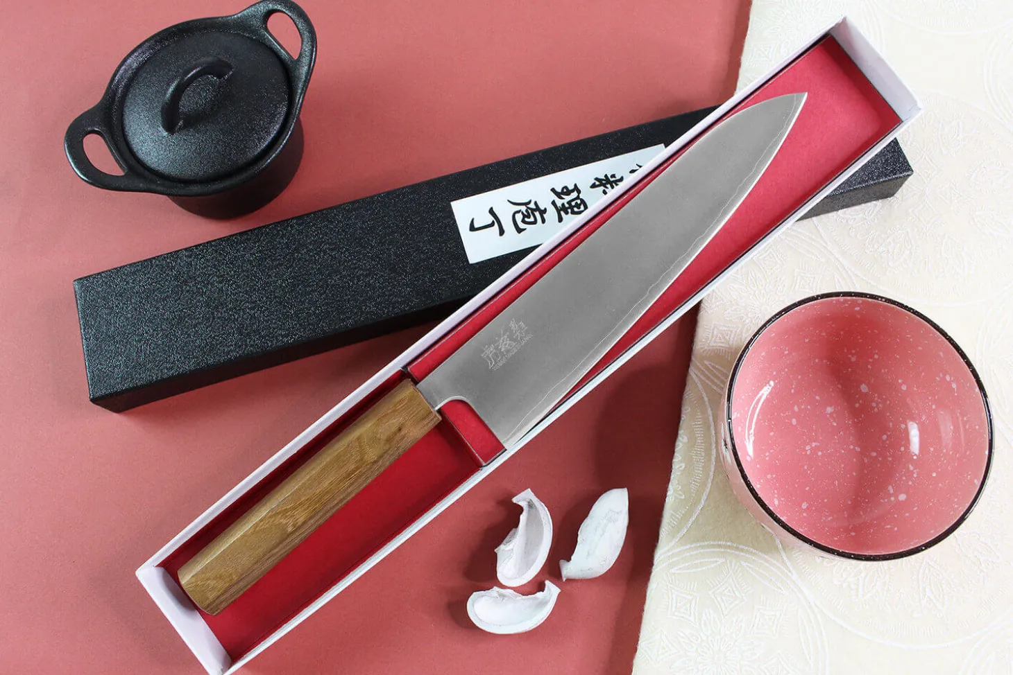 Couteau de chef japonais artisanal Wusaki Migaki G3 21cm