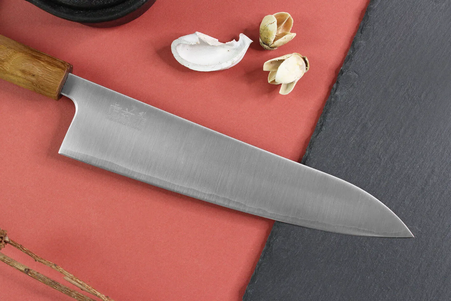 Couteau de chef japonais artisanal Wusaki Migaki G3 21cm