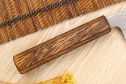 Couteau de chef japonais artisanal Wusaki Yoshi G3 chêne 18cm