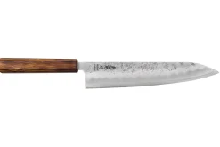 Couteau de chef japonais artisanal Wusaki Yoshi G3 chêne 24cm