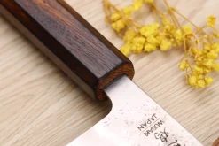 Couteau de chef japonais artisanal Wusaki Yoshi G3 chêne 21,5cm