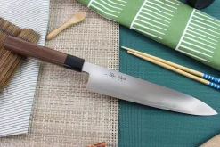 Couteau de chef japonais artisanal Kagekiyo Kurumi Ginsan 24cm