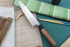 Couteau de chef japonais artisanal Kagekiyo Kurumi Ginsan 24cm