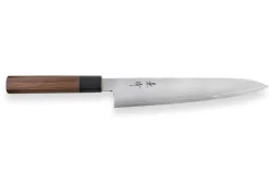 Couteau de chef japonais artisanal Kagekiyo Kurumi Ginsan 24cm