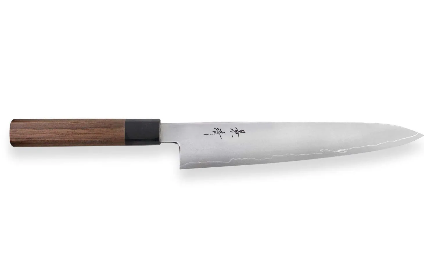 Couteau de chef japonais artisanal Kagekiyo Kurumi Ginsan 24cm