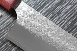 Couteau de chef japonais artisanal Yoshimi Kato Minamo SG2 Tsuchime 21cm
