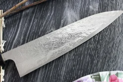 Couteau de chef japonais artisanal Takeshi Saji R2 Damas 21cm