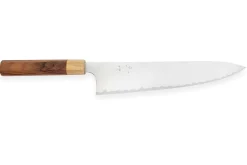 Couteau de chef japonais artisanal Kei Kobayashi SG2 Octogone 24cm