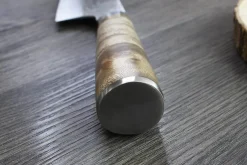 Couteau de chef japonais artisanal forgé Takeshi Saji R2 Tsuchime 24cm