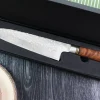 Couteau de chef japonais artisanal forgé Takeshi Saji R2 Tsuchime 21cm