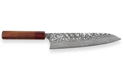 Couteau de chef japonais artisanal Yoshimi Kato 21cm SG2 Damascus