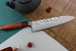 Couteau de chef japonais artisanal Yoshimi Kato 21cm SG2 Damascus