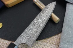 Couteau de chef japonais artisanal Masakage Kumo 18cm damas 63 couches