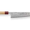 Couteau de chef japonais artisanal Yoshimi Kato 21cm VG10 Nickel Damascus cerisier
