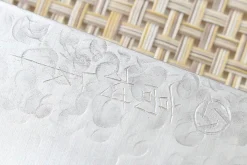 Couteau de chef japonais artisanal Takamura VG10 Tsuchime 18cm