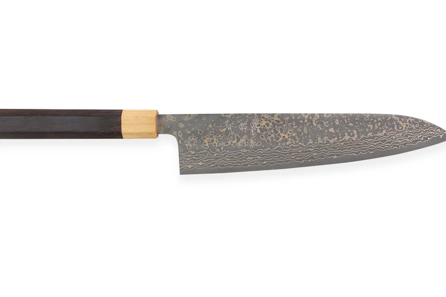 Couteau de chef japonais artisanal Takeshi Saji VG10 Gold 24cm
