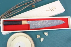 Couteau de chef japonais artisanal Takeshi Saji VG10 Gold 24cm