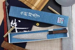 Couteau de chef japonais artisanal Masakage Kumo 27cm damas 63 couches