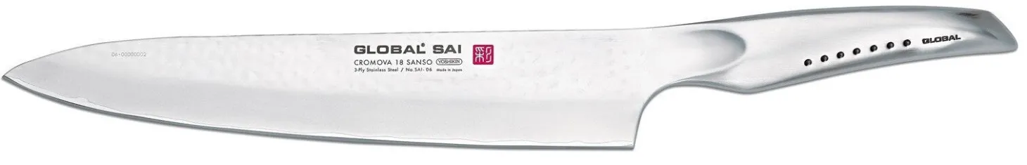 Couteau de chef japonais Global Sai 06 lame martelée 25cm